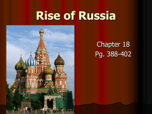 Rise of Russia Chapter 18 Pg. 388-402