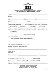 Please fill out and send to the address below in... ____________________________________________________________ The Foundation for Mott Community College