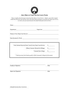 Jury Duty or Court Service Leave Form