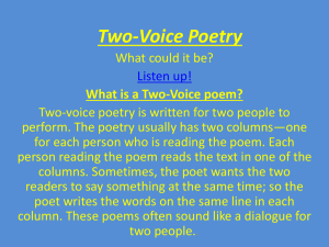 Two-Voice Poetry