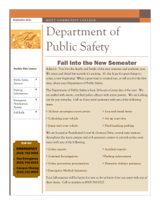 Department of Public Safety Fall Into the New Semester