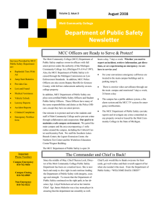 Department of Public Safety Newsletter August 2008