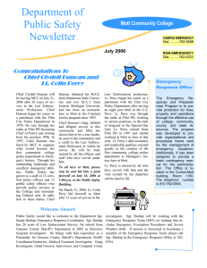 Department of Public Safety Newsletter