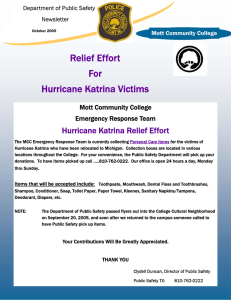 Relief Effort For Hurricane Katrina Victims Hurricane Katrina Relief Effort