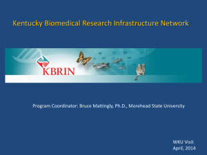 Kentucky Biomedical Research Infrastructure Network  WKU Visit