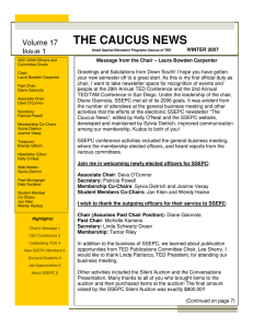 THE CAUCUS NEWS  Volume 17 Issue 1