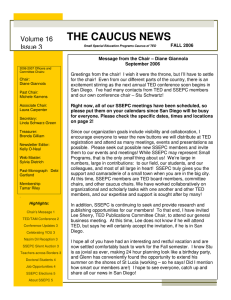 THE CAUCUS NEWS  Volume 16 Issue 3