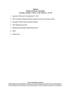Agenda Student Success Committee –3:00 p.m. Tuesday, October 1, 2013