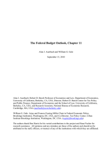 The Federal Budget Outlook, Chapter 11