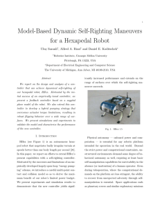 Model-Based Dynamic Self-Righting Maneuvers for a Hexapedal Robot Uluc. Saranli