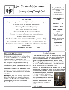 Mary Fix March Newsletter Learning &amp; Living Through God