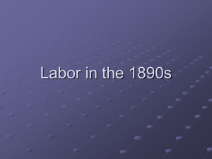 Labor in the 1890s
