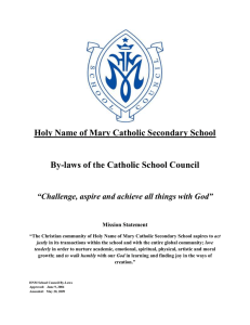 Holy Name of Mary Catholic Secondary School