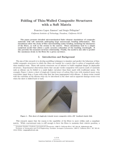 Folding of Thin-Walled Composite Structures with a Soft Matrix Francisco Lopez Jimenez