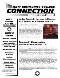 CONNECTION MOTT COMMUNITY COLLEGE DECEMBER 2009 MCC