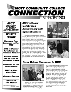 CONNECTION MOTT COMMUNITY COLLEGE MARCH 2004 MCC