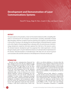 Development and Demonstration of Laser Communications Systems ABSTRACT
