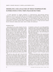 MODELING OF SUPERCONDUCTING AND ANALYSIS