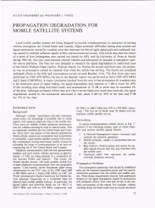 PROPAGATION  DEGRADATION  FOR MOBILE  SATELLITE  SYSTEMS