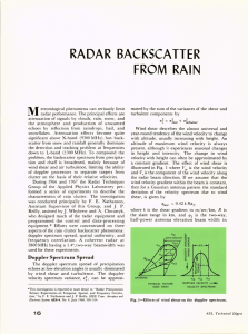RADAR  BACKSCATTER FROM  RAIN M