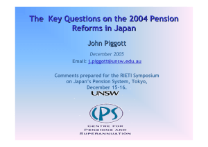 The  Key Questions on the 2004 Pension Reforms in Japan