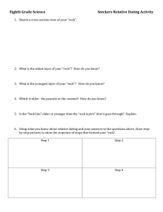 Eighth Grade Science  Snickers Relative Dating Activity
