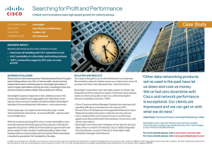 Searching for Profit and Performance Case  Study