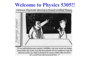 Welcome to Physics 5305!!
