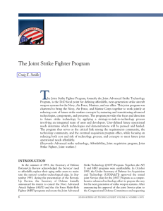 T The Joint Strike Fighter Program Craig E. Steidle