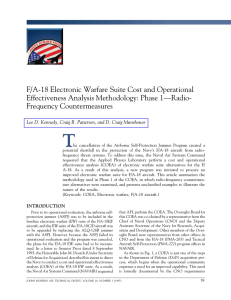 F/A-18 Electronic Warfare Suite Cost and Operational