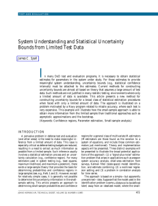 I System Understanding and Statistical Uncertainty Bounds from Limited Test Data