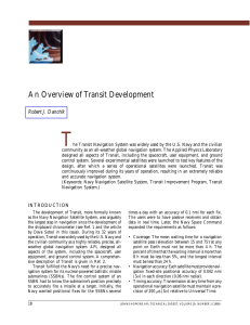 T An Overview of Transit Development Robert J. Danchik