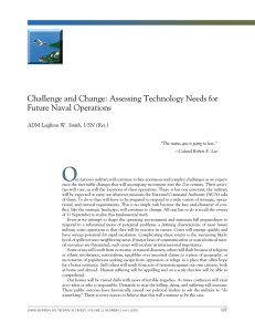 O Challenge and Change: Assessing Technology Needs for Future Naval Operations