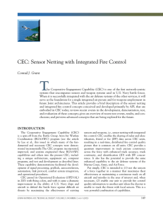 T CEC: Sensor Netting with Integrated Fire Control Conrad J. Grant