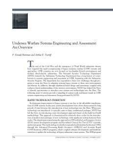 T Undersea Warfare Systems Engineering and Assessment: An Overview