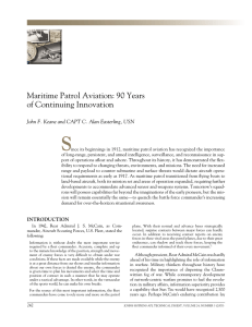 S Maritime Patrol Aviation: 90 Years of Continuing Innovation