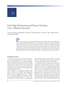 Vital	signs	monitoring	and	patient	Tracking over	a	Wireless	network