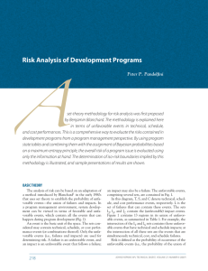 A Risk Analysis of Development Programs