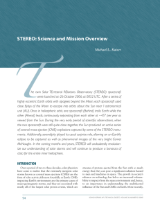 T STEREO: Science and Mission Overview