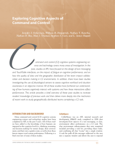 Exploring Cognitive Aspects of Command and Control