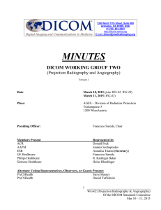 MINUTES DICOM WORKING GROUP TWO (Projection Radiography and Angiography)