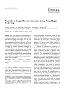 Variability in Tongue Movement Kinematics During Normal Liquid Swallowing