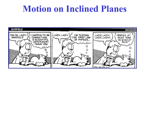Motion on Inclined Planes
