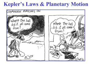 Kepler’s Laws &amp; Planetary Motion