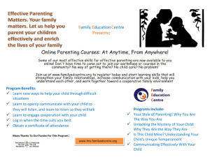 Online Parenting Courses: At Anytime, From Anywhere! F E C
