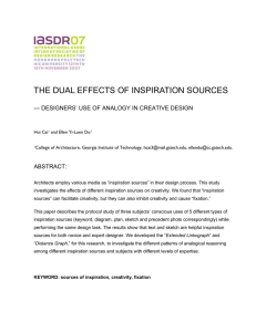 THE DUAL EFFECTS OF INSPIRATION SOURCES ABSTRACT: