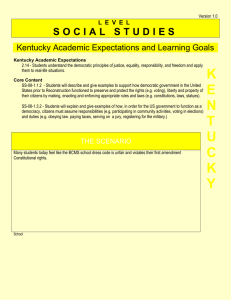 S O C I A L   S T... Kentucky Academic Expectations and Learning Goals