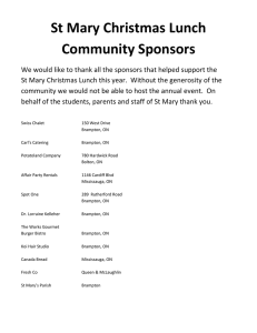St Mary Christmas Lunch Community Sponsors