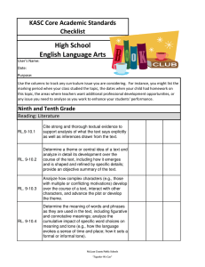 High School English Language Arts KASC Core Academic Standards Checklist