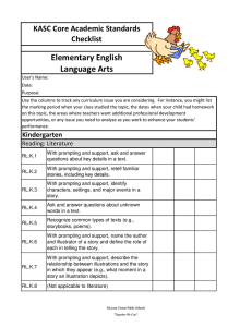 Elementary English Language Arts KASC Core Academic Standards Checklist